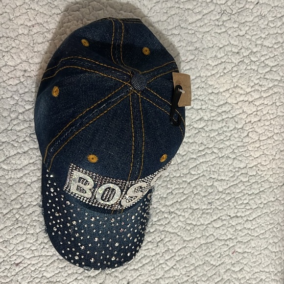 New Woman’s BOSS Denim Bling Baseball Cap / Hat - Picture 4 of 9